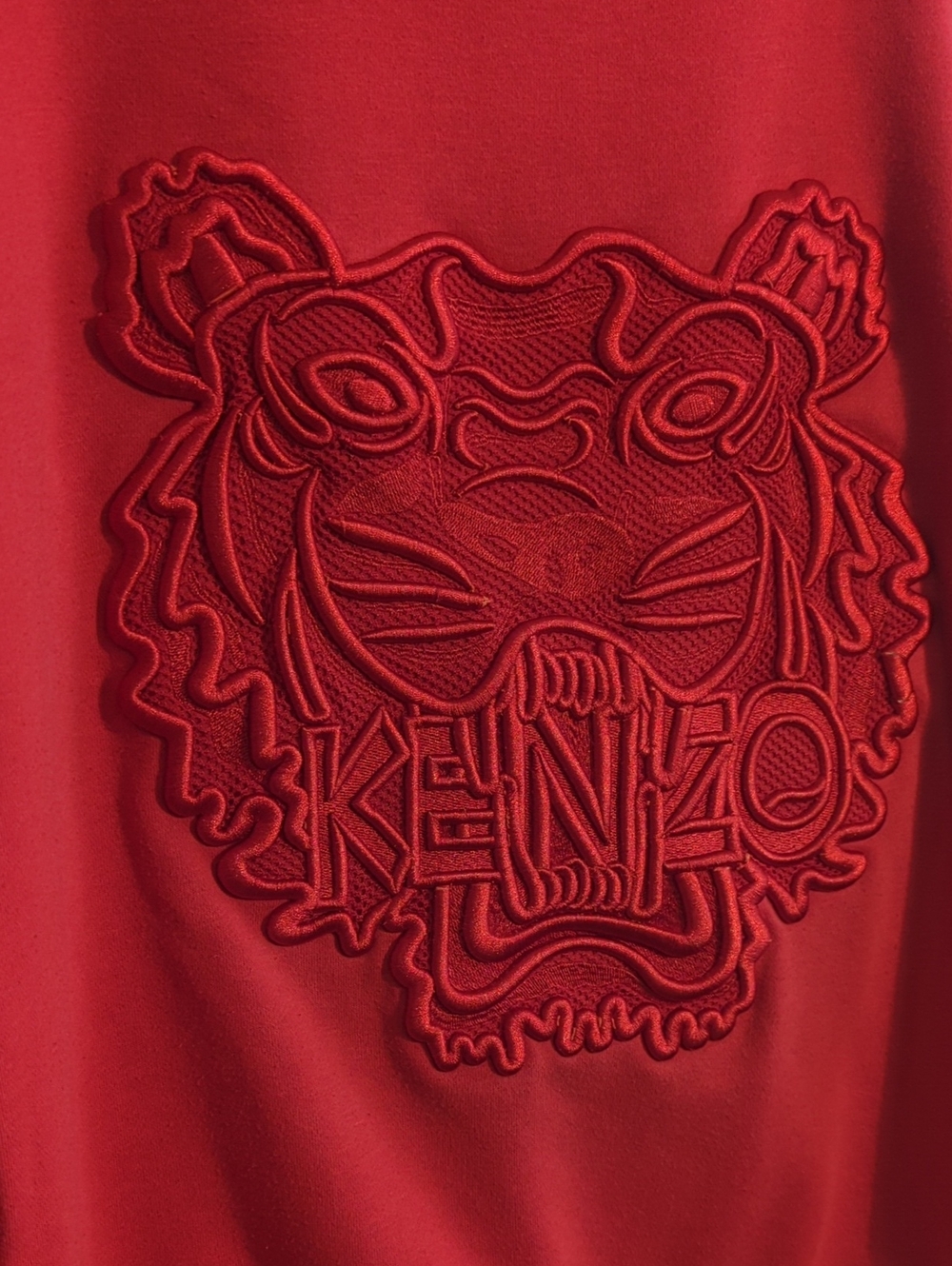 KENZO red embroidered tiger crewneck sweatshirt - size large - Picture 3 of 12